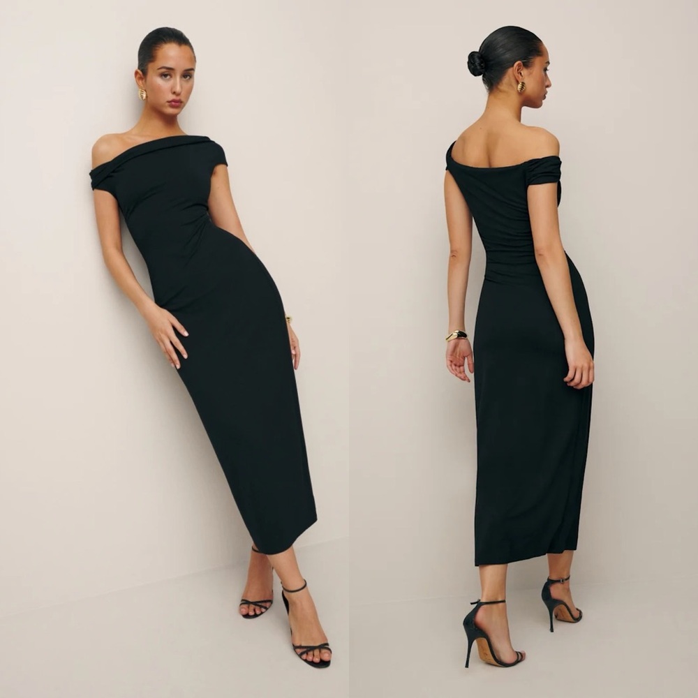 NWT Reformation Jamen Knit Dress in Black Women's XS